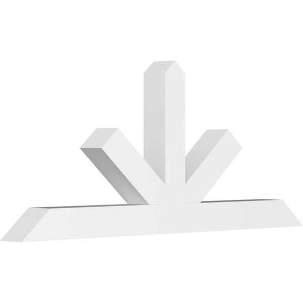 Ekena Millwork Saratoga Architectural Grade PVC Gable Bracket, 84"W x 35"H x 6"D x 6"F, 10/12 Pitch GBP084X35X0606SAR00 - main